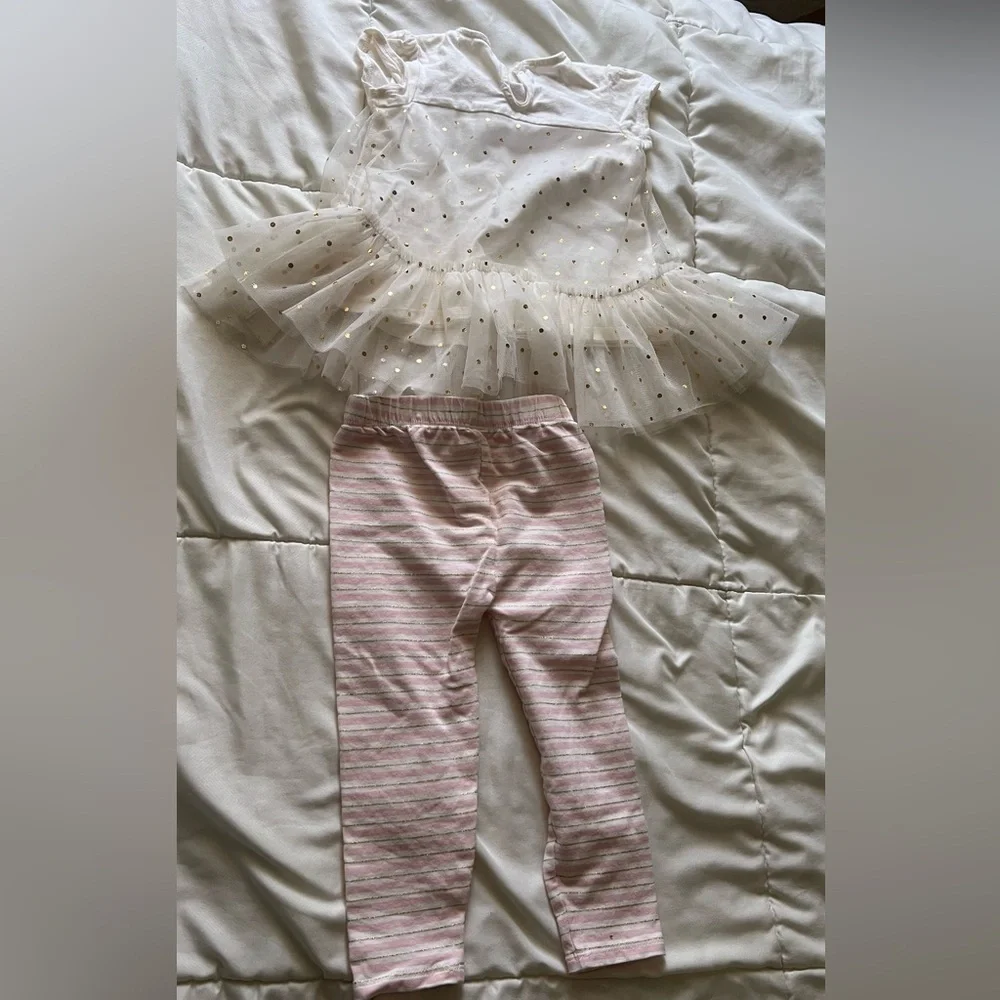 Mud Pie First Birthday One Shirt and Legging Sparkle Set Size 12-18 months